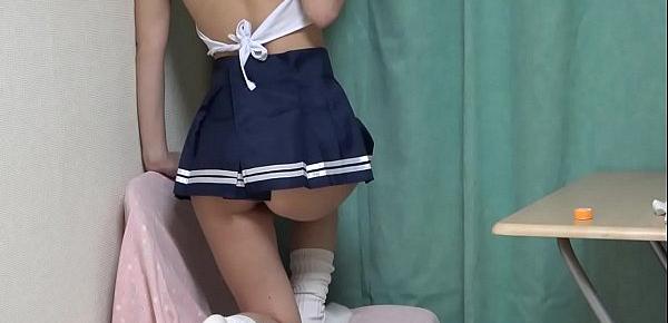  Japanese Schoolgirl Sarina Kurokawa Upskirt from Under the Desk